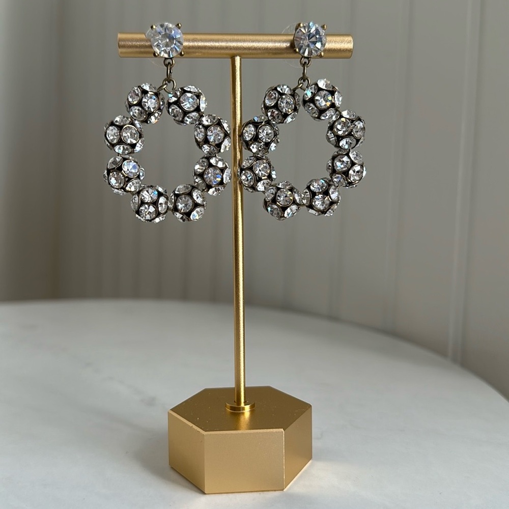 J. Crew Crystal Hoops